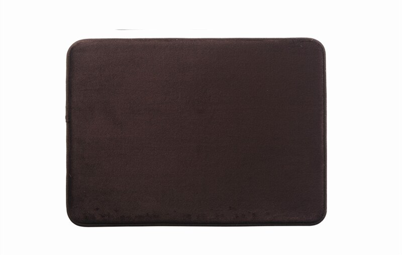 Flanell toalettmatta set hushålls badrumsmatta set minne bomull toalettmatta högabsorberande duschrum halkfri matta: Kaffe 50 x 70cm