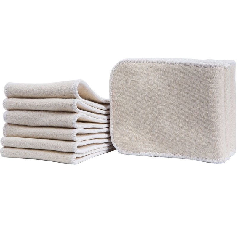 4 lager hampa bomullsblöjinlägg passar babyficka tyg blöjblöja blöjfoder superabsorberande blöjinlägg för babyblöjor