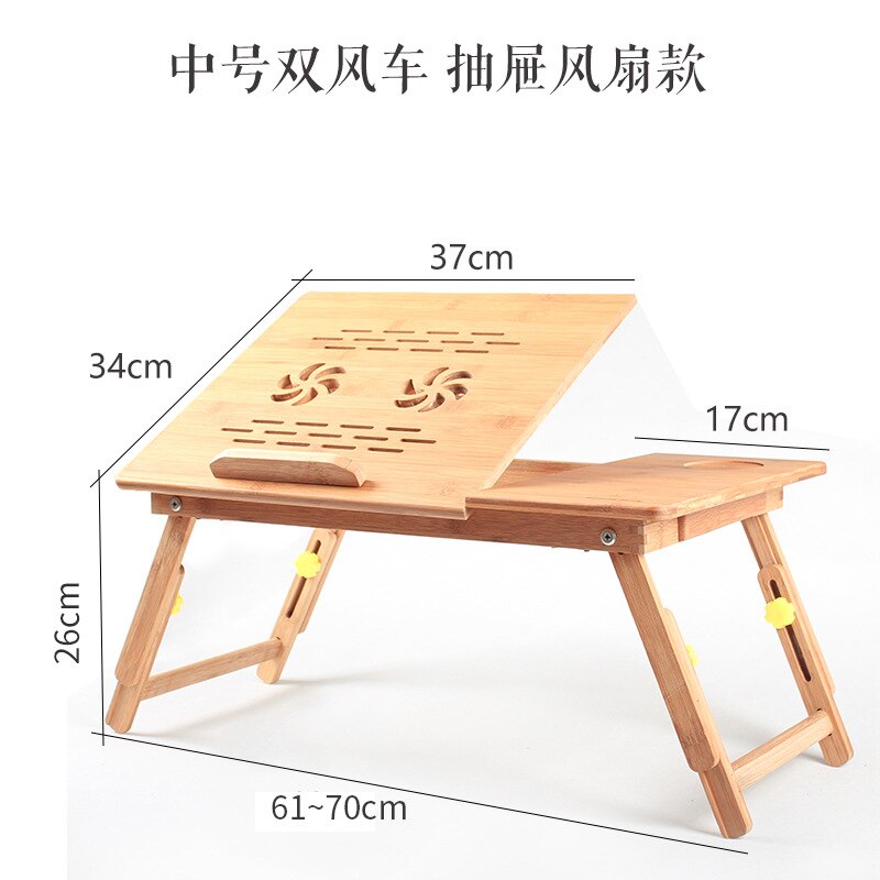 Adjustable Foldable Laptop Desk Notebook Bamboo Table Stand Tray Bed Small Table Tray Table Living Room Coffee Table