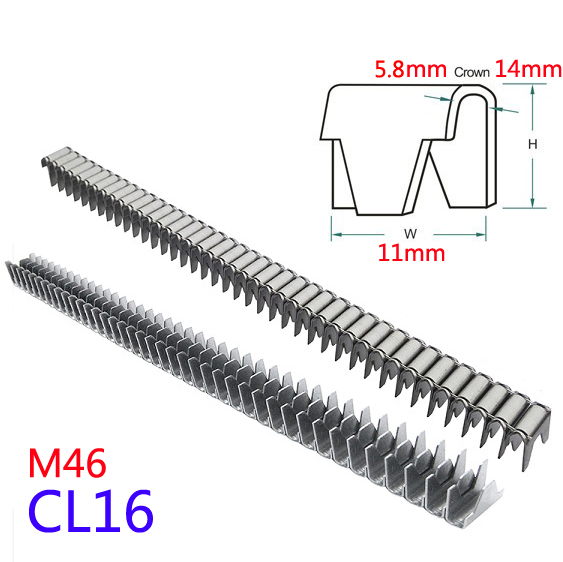 100Stck Luft Clinch Clip Waffen Frühling Werkzeuge M66 M45 M46 CL-14 16 72 Matratze NäGel Haustier Hund GeflüGel KäFeige fischernetz Befestigung Heftklammern: CL16 Pro M46
