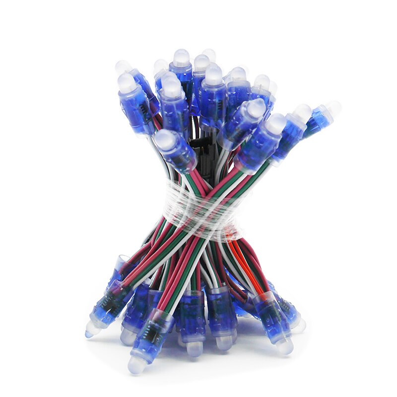 50 stücke 5V 12mm WS2811 Volle Farbe Led-modul IP68 Wasserdichte 2811 1903 IC RGB Farbe Digital Pixel string weihnachten Licht