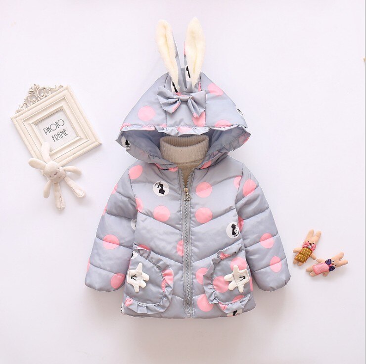 neue günstigste hochwertigen babys Winter schmetterling kapuze mit samt hoodies 80-90-100-110 Baby mädchen Sweatshirts NT003: grau / 24M