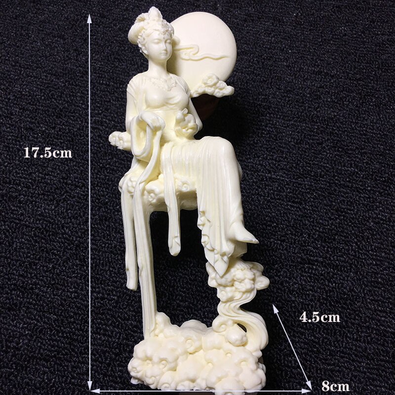 Chinese style character Chang'e fairy statue，Modern art sculpture，Chang'e to the moon，High-end home decoration statue