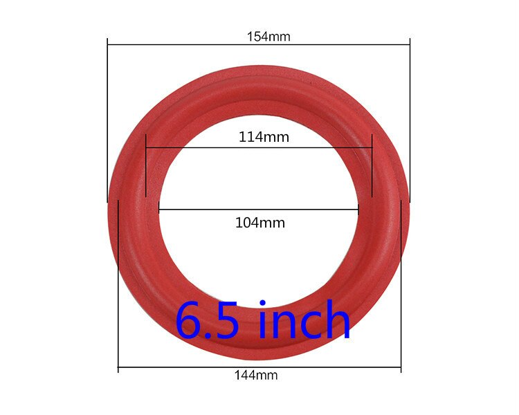 GHXAMP-Suspensión envolvente de reparación de espuma roja, altavoz Subwoofer de 4 ", 6,5", 8 "y 10", accesorios de repuesto para altavoces de Woofer, 2 uds.