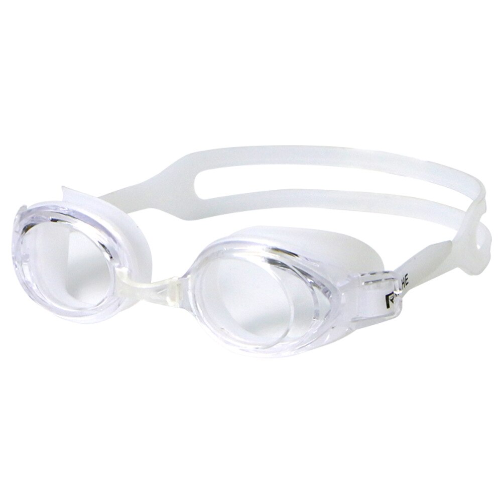 Schwimmen Brille, Nase Stück Austauschbare Schwimmen Brille mit Flache Linse für Männer Frauen Erwachsene Jugend freundlicher freundlicher, Anti-Nebel UV: Weiß
