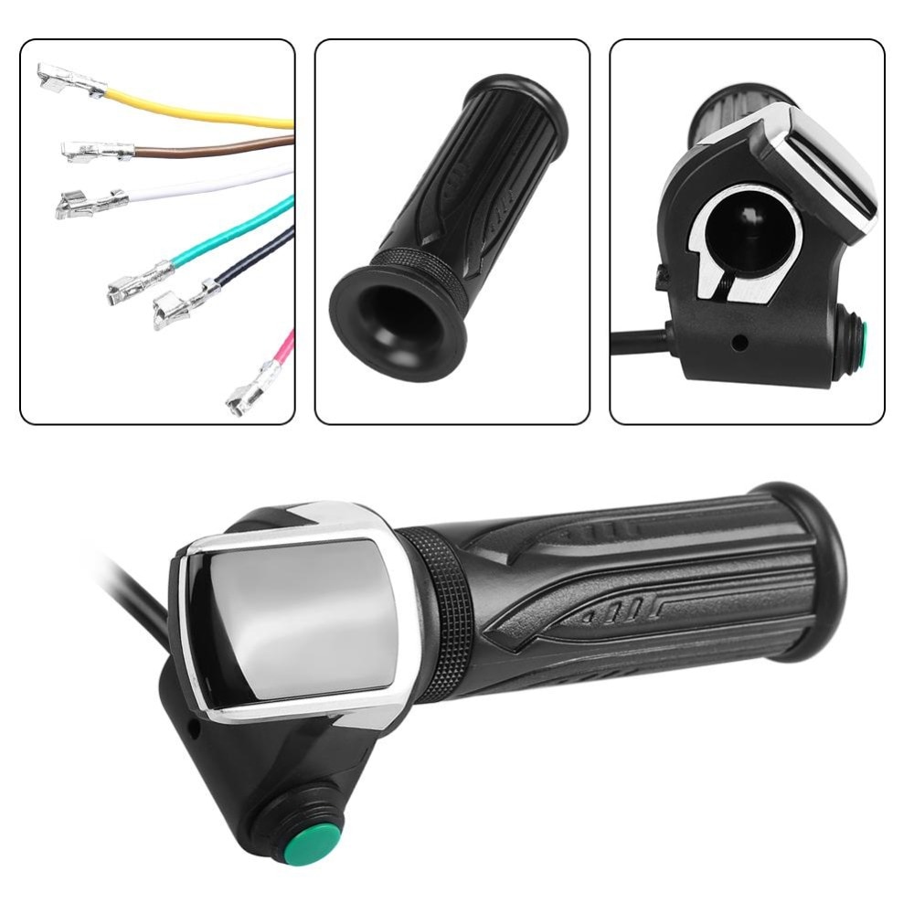 Gasreglage 1 par 36/48v elektrisk cykel gasreglage vattentät lcd -display elektrisk cykel gas ebike styrhandtag