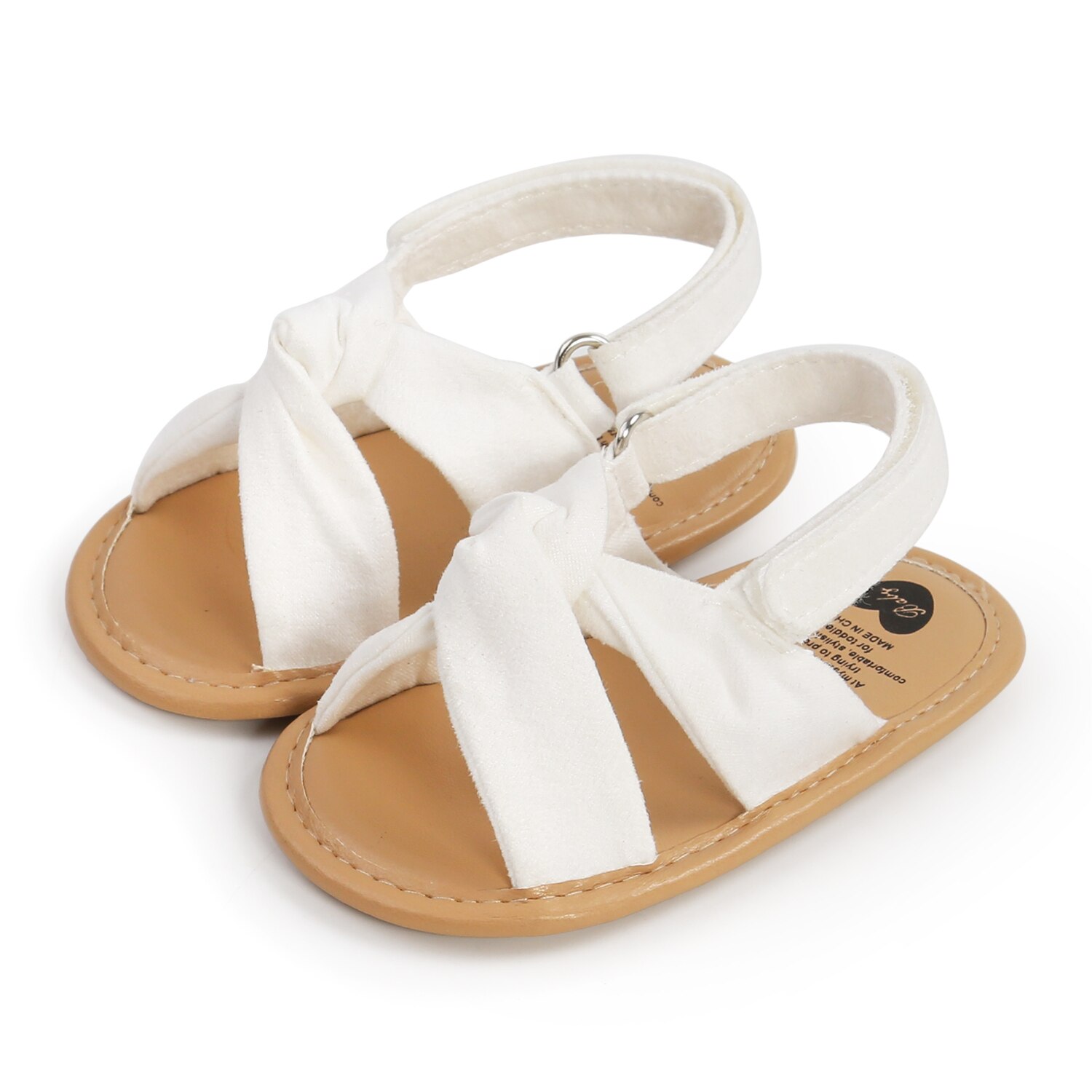 Ma&baby 0-18m zomerschoenen voor baby meisjes fluwelen sandalen klompjes casual pasgeboren babyschoenen: Wit / 13-18 maanden