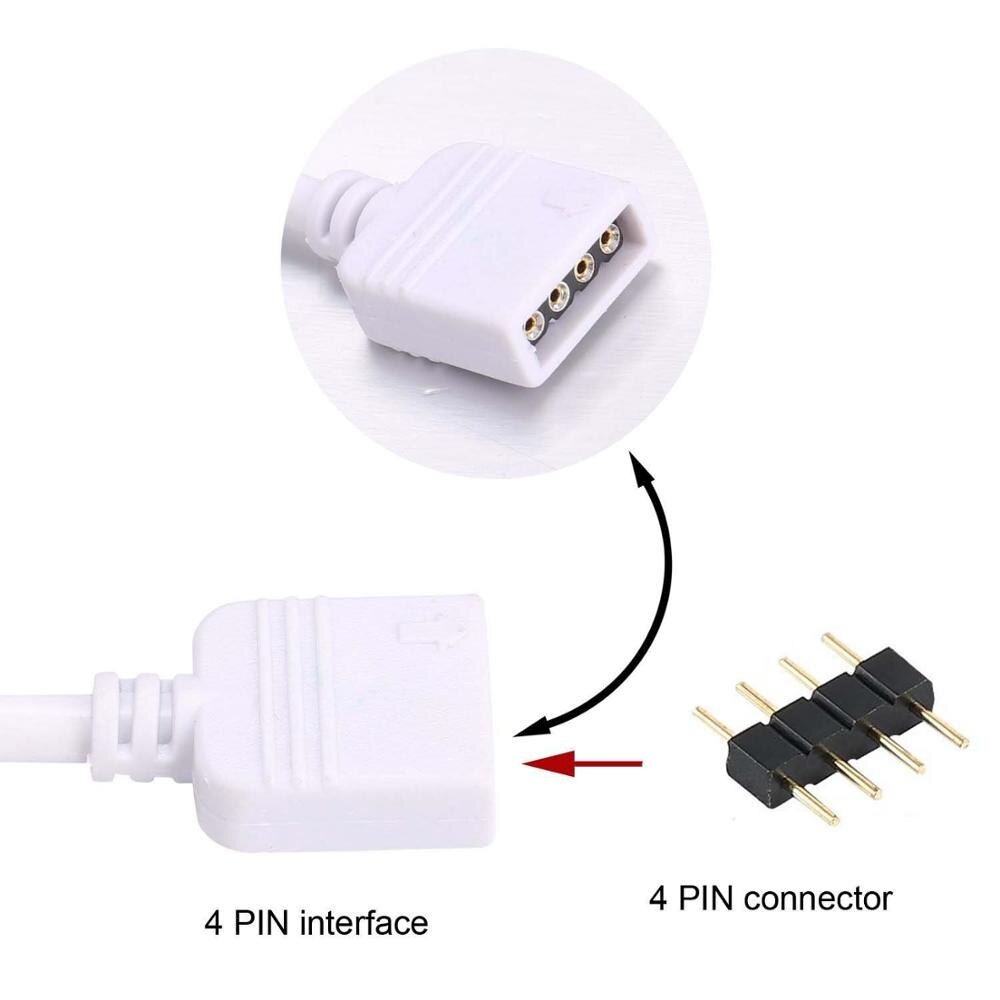 10mm 5050 RGB LED Strip Light Connectors Kits with 10PCS L Shape 4 Pin Right Angle Corner Solderless Connector and 10PCS jk1053