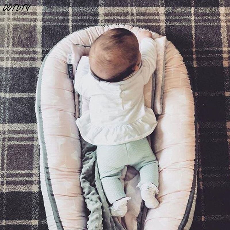 Bærbar babynest seng nyfødt rejse udendørs bionisk seng spædbarns tremmeseng blød bomuld sove babynest spædbarns vugge reden