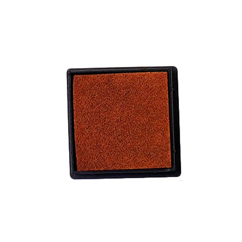 50 Stks/partij Mini Stempel Stempelkussen Kleur Inkt Pad Stempelkussen Voor Diy Stempelen Werk Vingerafdruk Stempelkussen: brown 4cm