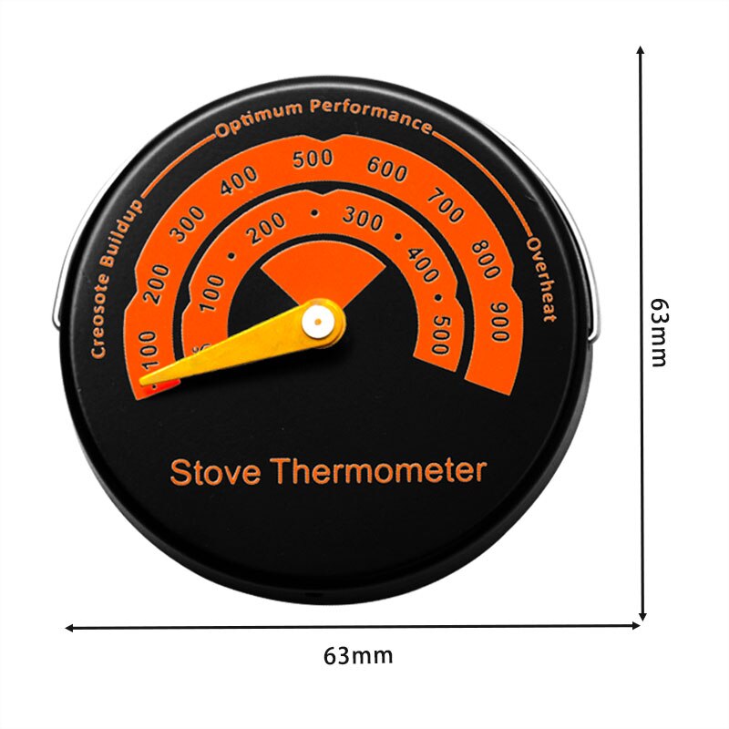 0-500 ℃ Haard Bimetaal Thermometer Voor Kachel Fan Log Hout Brander Ecofan Thuis Haard Ventilator Efficiënte Warmteverdeling meter