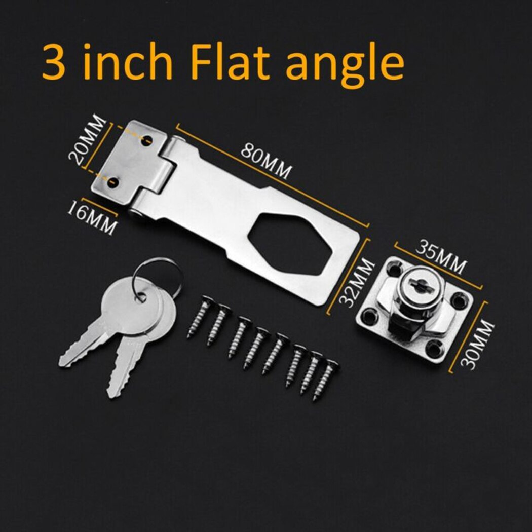 Zinc Alloy+Iron Locking Hasp And Staple Lock Locking Cylinder Padlock Securit Shed