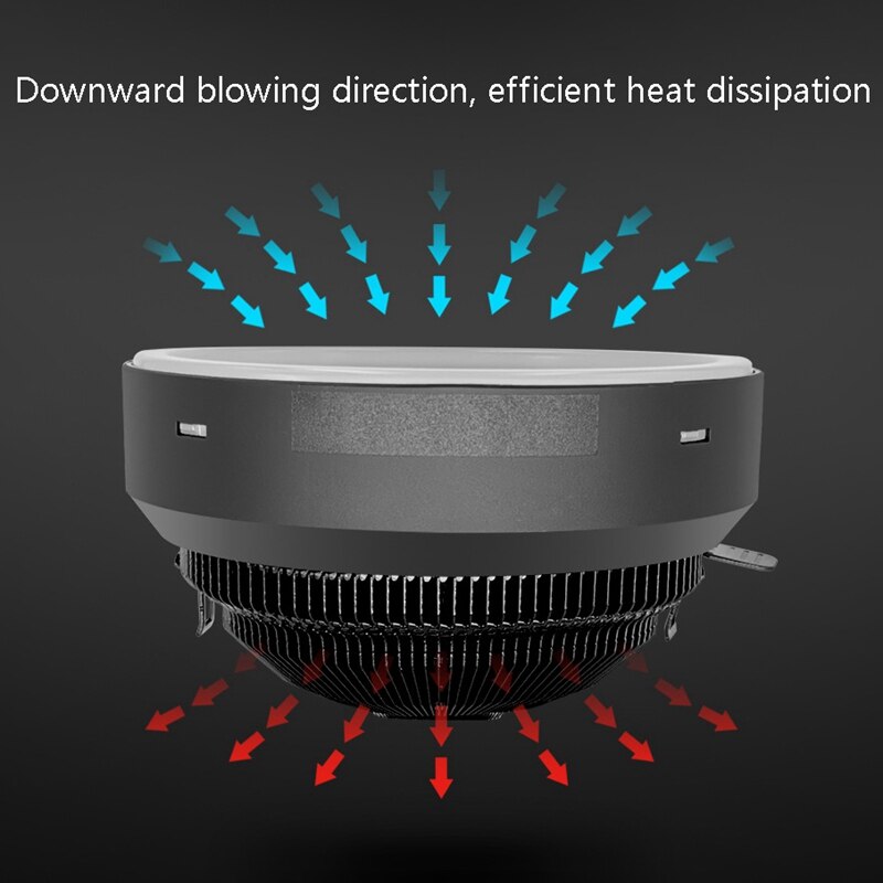 COOLMOON RGB CPU Cooler, Silent Down-Pressure LED CPU Fan Suitable for and ADM PC Processor Desktop Cooler