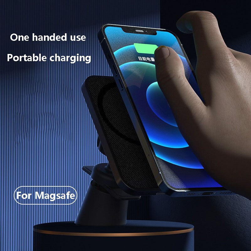 Magnetische Wireless Car Charger Mount, voor Magsafe Iphone 12 12Pro Max Halolock 15W Snel Opladen Magneet Charger Auto Telefoon Houder