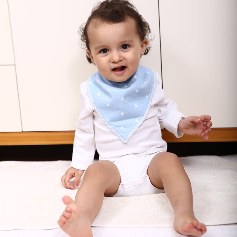 Bavettes en coton orgonique pour bébé, écharpe pour Bandana, Super ajustables, pour bébés, filles et garçons, 6 pièces