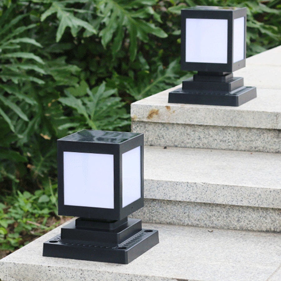 Lámpara Solar LED Thrisdar resistente al agua, pilar Solar para exteriores, puerta, valla, columna Solar para patio, Villas, jardín, porche, estigma ligero