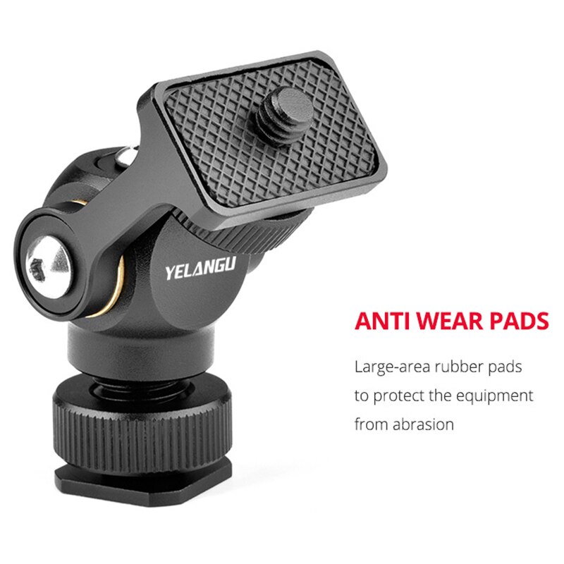 Yelangu Monitor Bracket Stand 360 Graden Roterende Monitor Mount Houder Met Koud Schoen Voor Dslr Camera Gimbal Mount