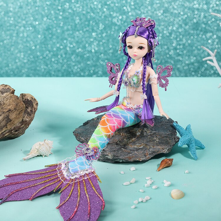 30cm havfrue dukker kinesisk kostume dukke gammel stil jakkesæt hanfu dukke prinsesse legetøj vinyl 12 led retro dukker  zh096: Farve 9