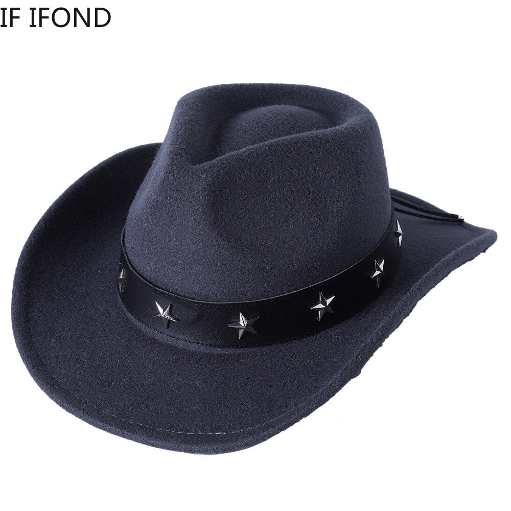 Chapeau En Laine Noir – Large Bord – Taille 57 – Fabriqué En Italie – Neuf Avec étiquettes