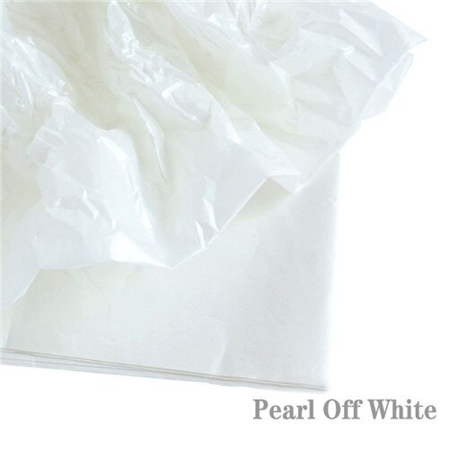 50*70cm perlefarvet papir 20 ark / pose silkepapir diy håndlavet håndværk papir blomster pakning bryllup dekoration forsyninger: Perle natur