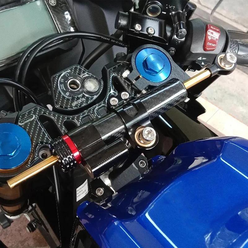 Styringsdemper motorsykkel justerbar aluminiums styringsdemper kontroll foran motorsykkel sikkerhetskontroll motorsykkelstyring