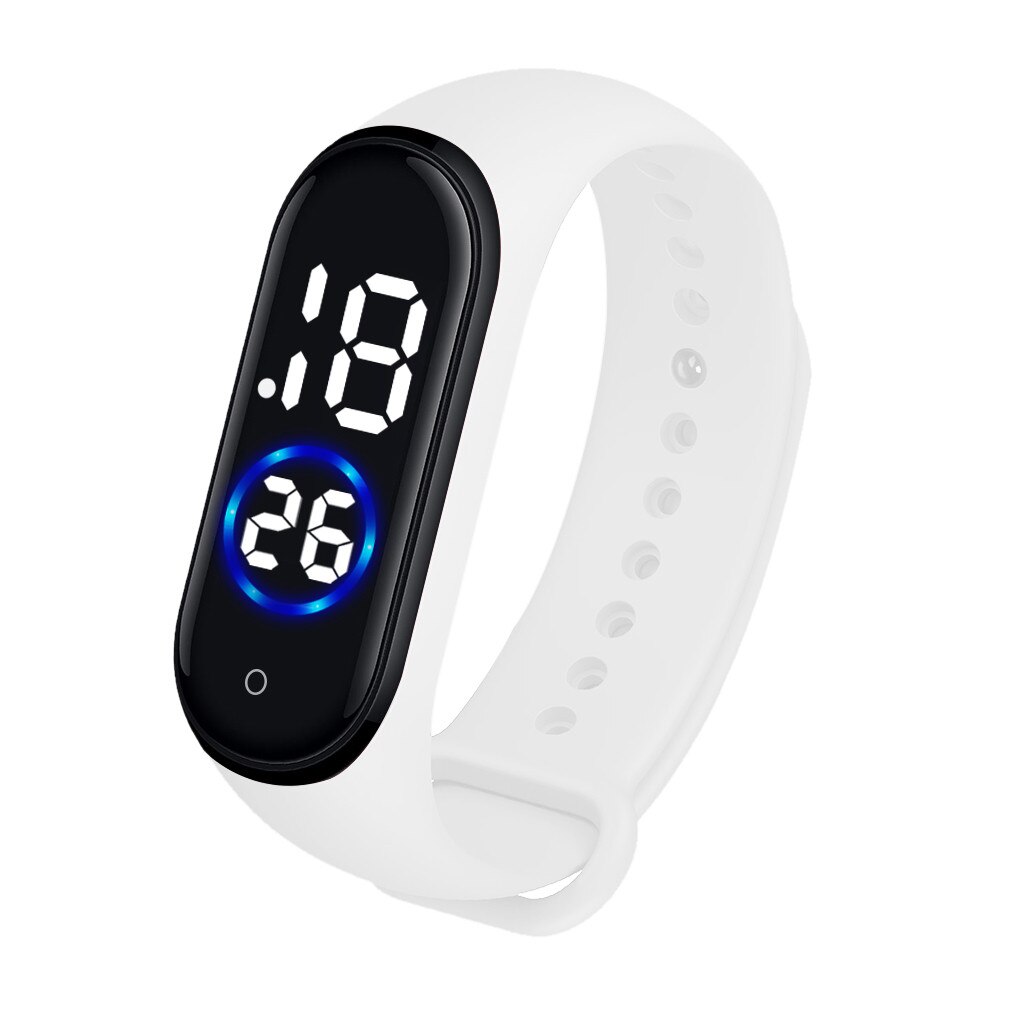 Mannen Vrouwen Sport Led Digitale Horloge Hand Ring Horloge Led Sport Mode Elektronische Horloge Siliconen Eectronic horloge: H