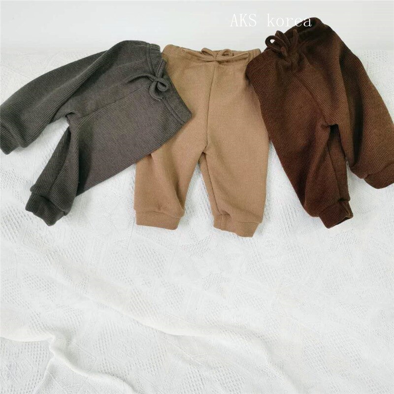 Kids Baby Meisjes Jongens Broek Herfst Katoen Zachte Comfortabele Gebreide Broek Peuter Bottom Broek Baby Effen Kleur Leggings Kleding