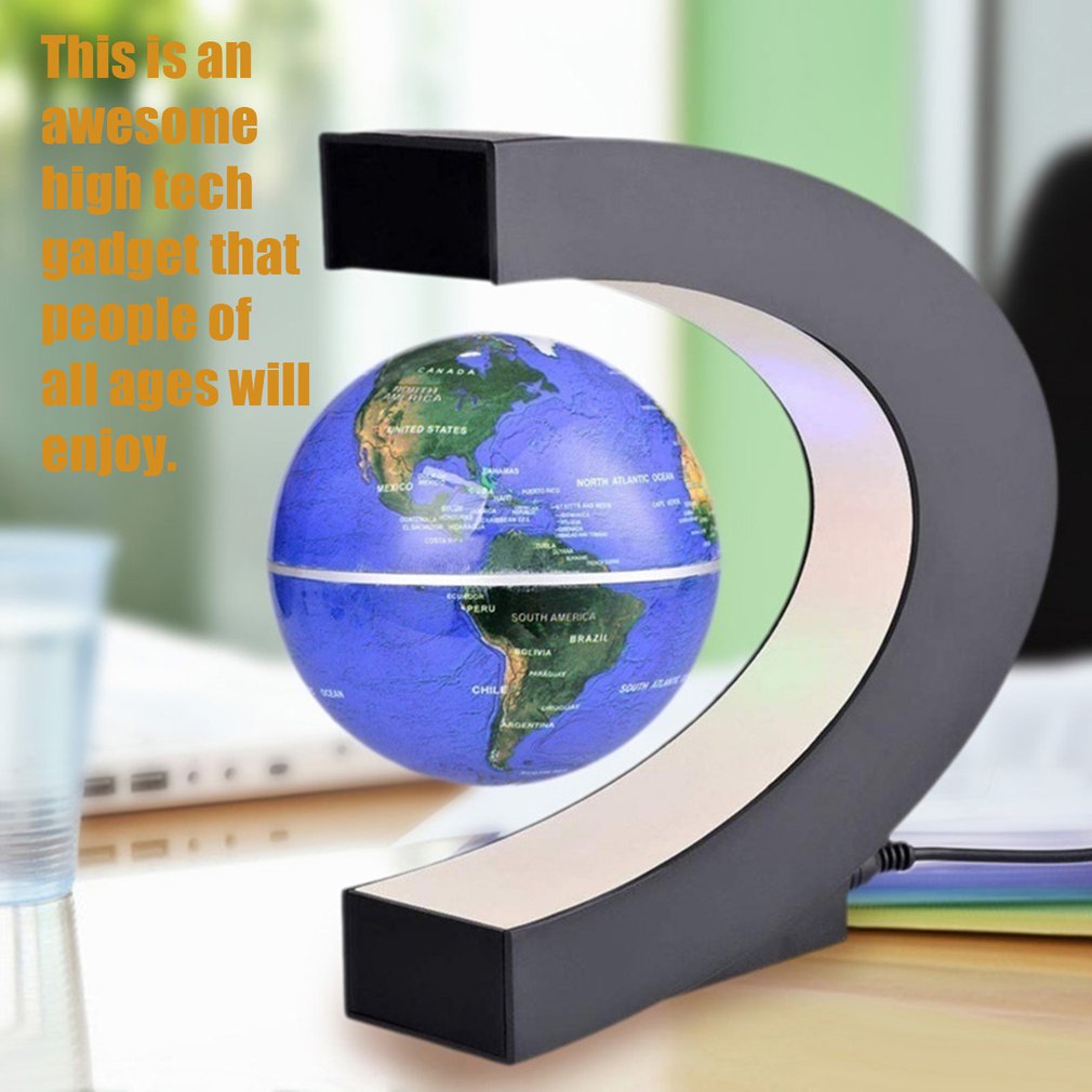 Lévitation Anti-Gravité Globe Magnétique Flottant Globe Carte Du Monde avec LUMIÈRE LED Pour enfants Maison Bureau Bureau Décoration
