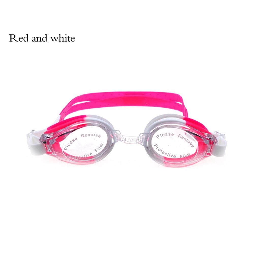 Goggles Swimming Goggles Adult Beach Diving Polycarbonate 5 Color Swimming Mirror Swim Anti Fog Breaststroke: red white
