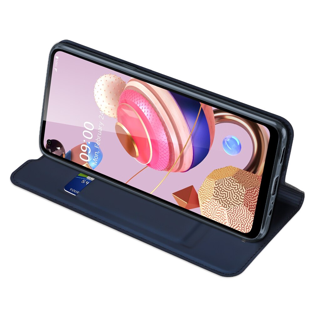 Voor lg  k41s hoesje 6.55 " dux ducis skin pro series flip portemonnee zakelijke leren hoesje voor lg  k41s hoesje met kaartsleuf accessoires