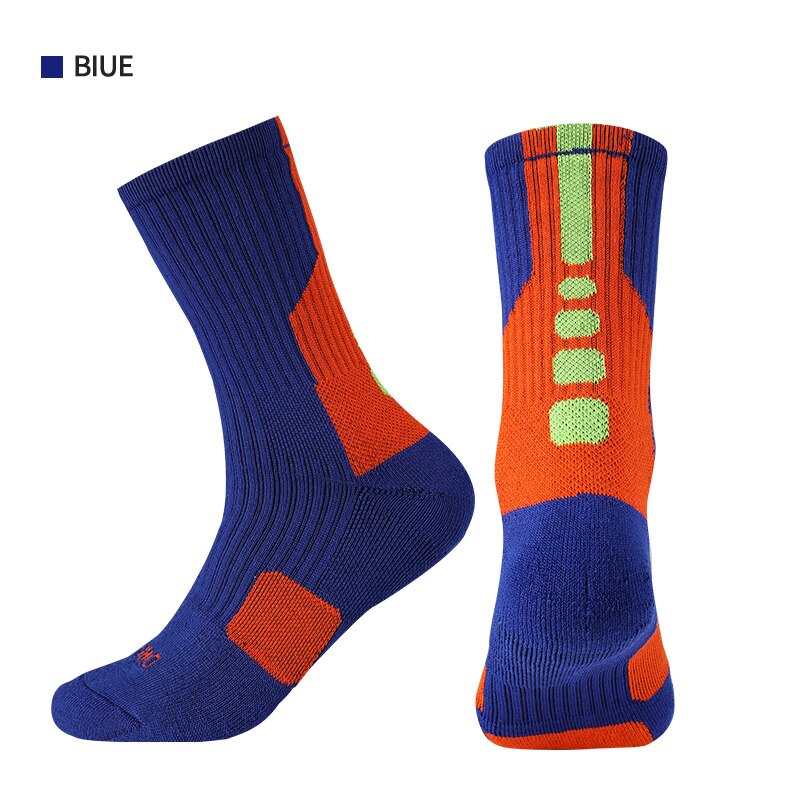 Professionele Sport Basketbal Sokken Voor Running Comfortabele Ademend Thicknon-Slip Elastische En Niet-Fading: Blue