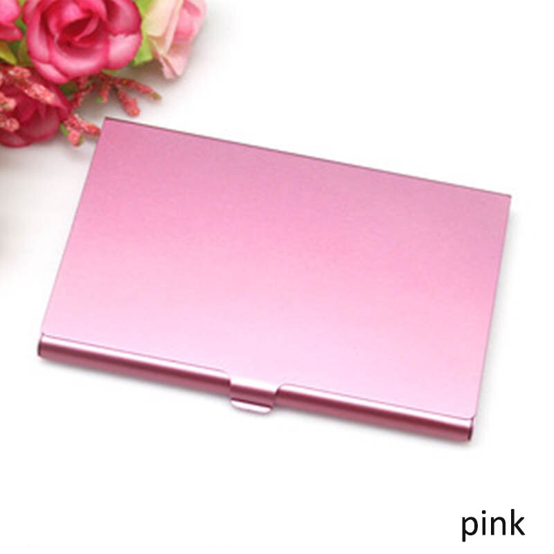 Tarjetero portátil de aleación de aluminio para mujer, Cartera de Metal, tarjetero, monedero, funda de Metal, 1 ud.