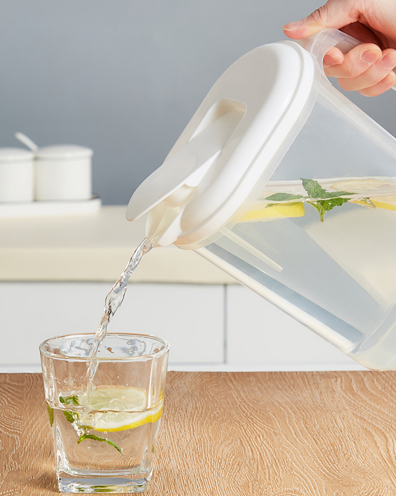 1.8L Transparent Kettle Teapot Plastic Water Pot Rectangle Cold Water Bottle With Handle Household Cool Water Jug With Lid