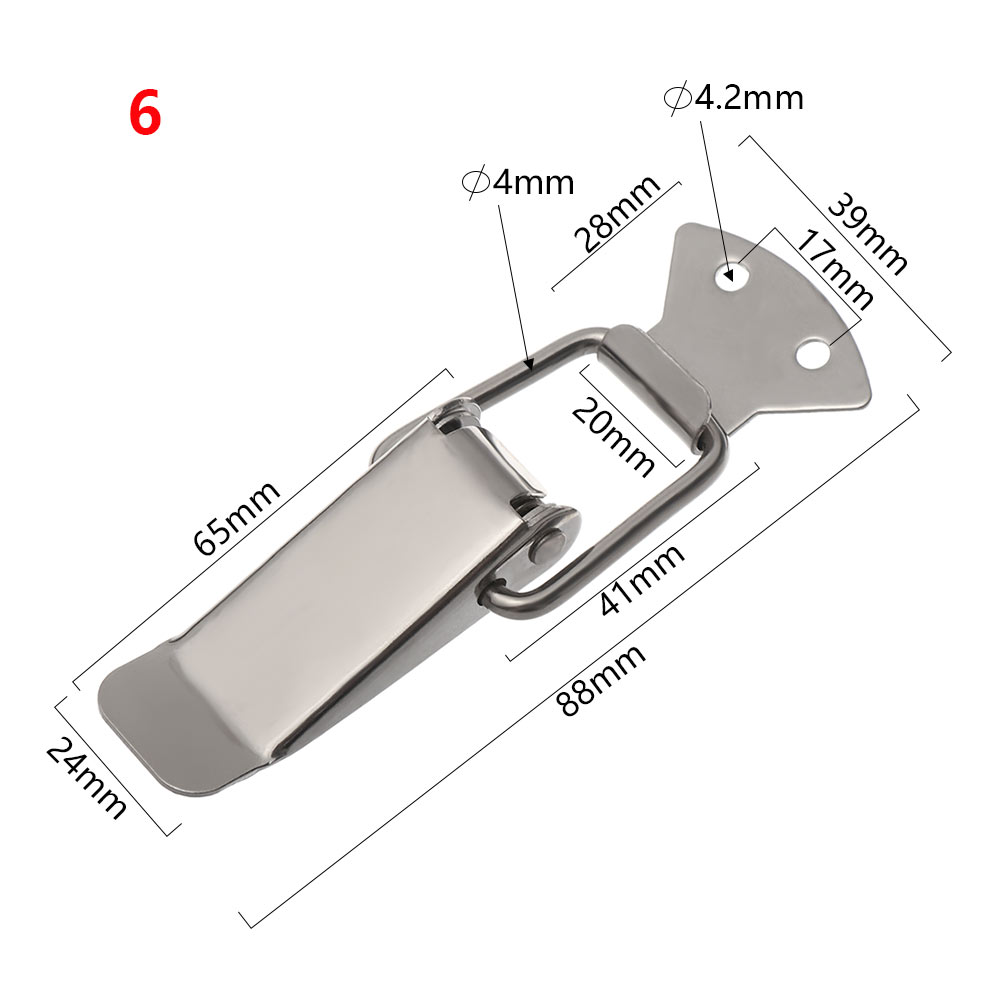 1PC Hardware Cabinet Boxes Spring Loaded Latch Catch Toggle Hasp Stainless Steel Hasp For Sliding Door Simple Window Box Buckle