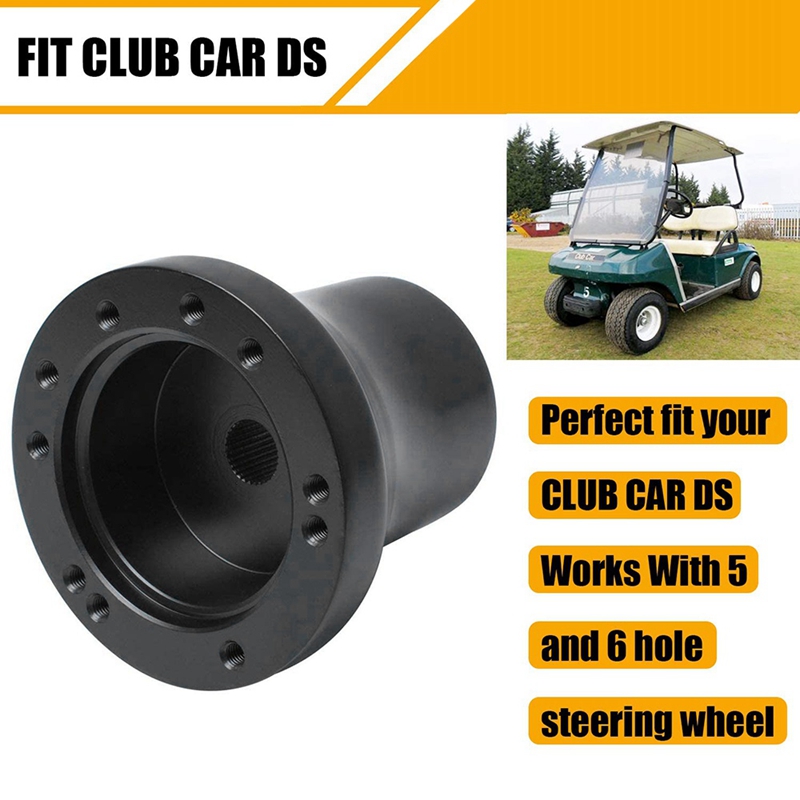 Club Car DS Golf Cart Steering Wheel Adapter Golf Steering Wheel Adapter for Club Car DS Golf Cart Black: Default Title