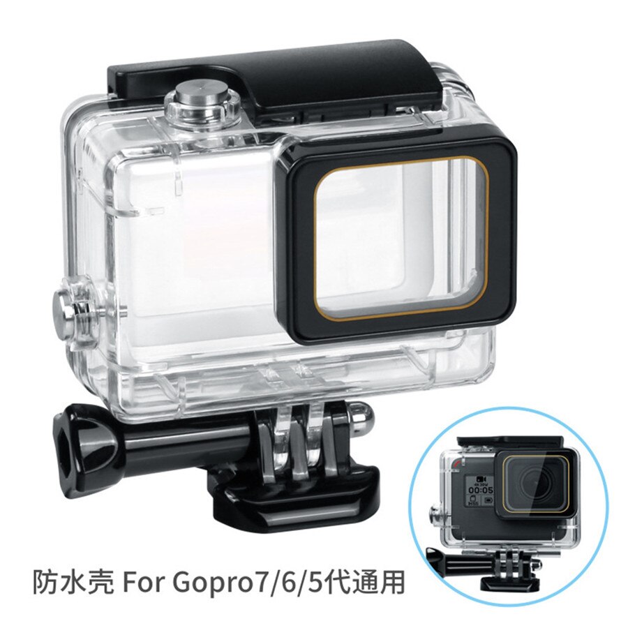 Gopro camera waterproof case Hero6 / 5 waterproof case, coated with optical film, waterproof film and high transmittance coating