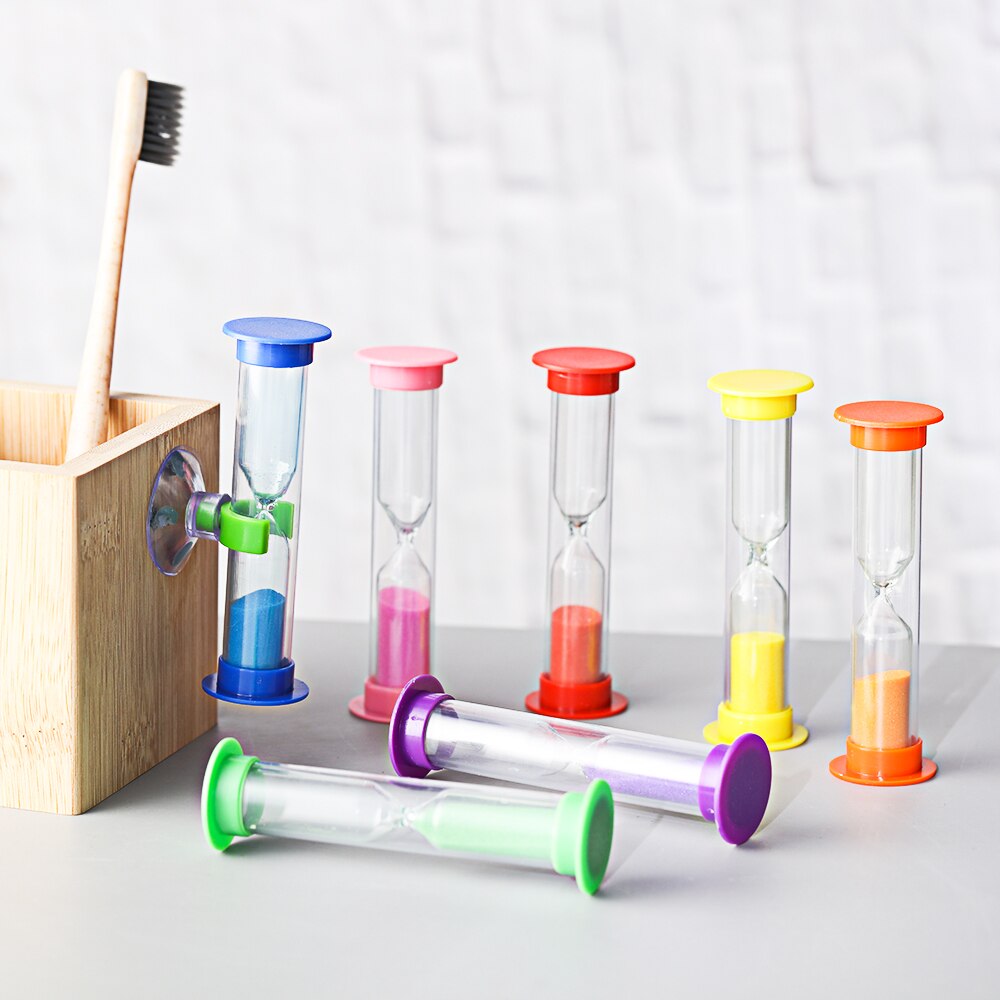 Minuterie de douche pour enfant, 3 minutes, ventouse colorée, sablier, horloge de sable, minuterie de douche, brossage des dents, minuterie de jeu