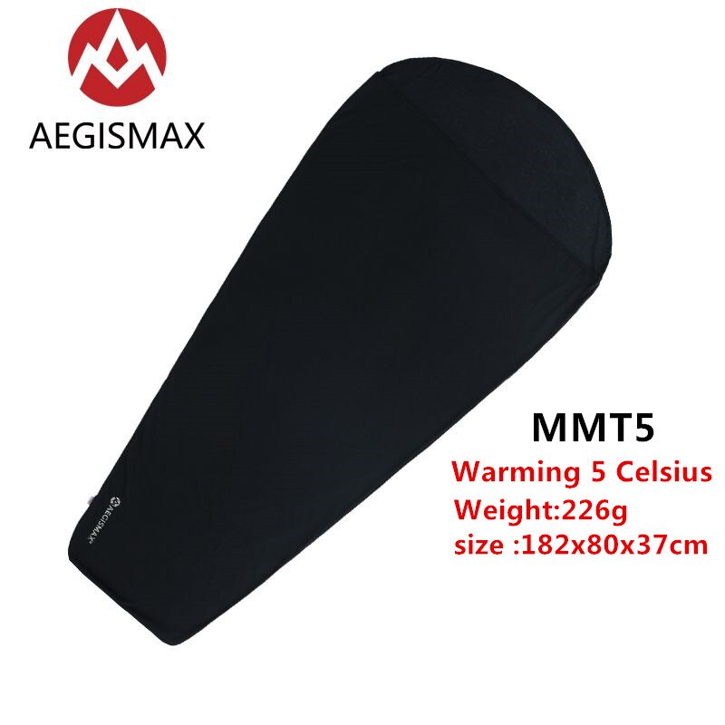 Aegismax 5/8 celsius makuupussi vuori muumio kirjekuori ulkolukko lämpötila camping kannettava yhden hengen sänky lakana: Mmt 5 muumio m