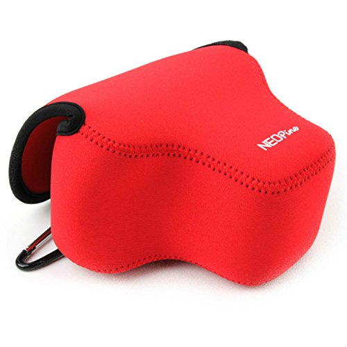 Portable Protective Soft Case Cover Waterproof Inner Camera Bag for Canon Powershot SX70 HS SX60 HS / Fujifilm X-T3 18-55mm lens: Red