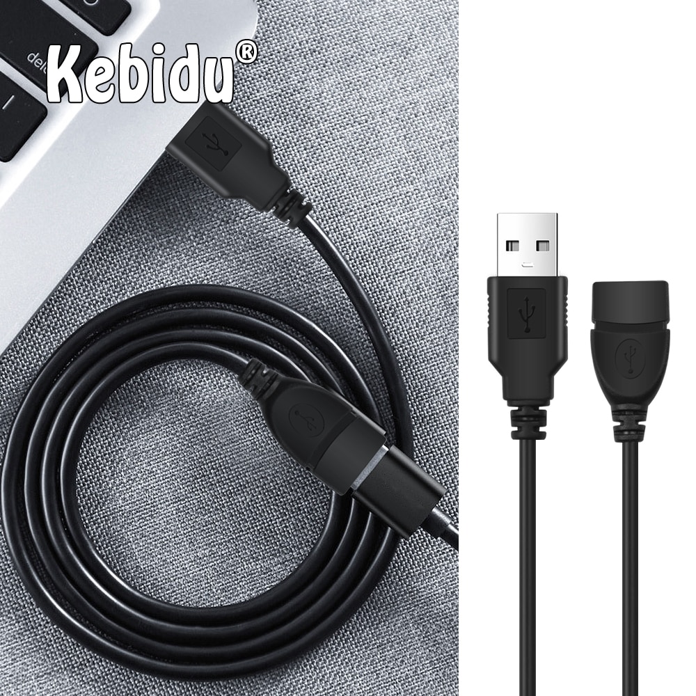 Kebidu USB 2.0 Man-vrouw USB Kabel 1.5 m 3 m 5 m Extender Cord Draad Super Speed Data sync Verlengkabel Voor PC Laptop