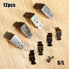 12pc Antique Bronze 90 Degree Fixed Angle Bracket Hardware Furniture Connector Iron L Shaped Connector 90degree Connecting Brace