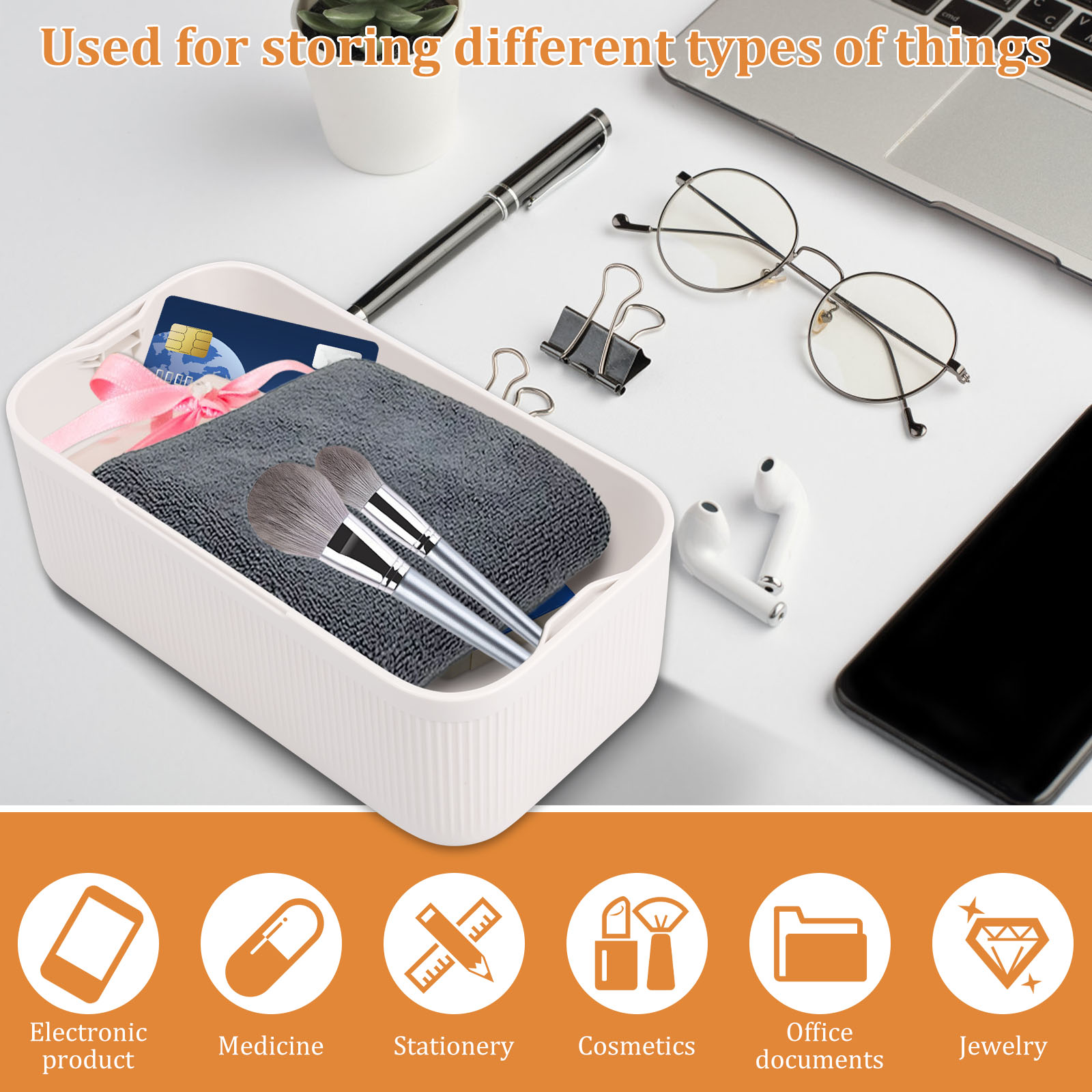 Lock Box with Locker Multipurpose Safe Storage Box with Combination Lock and Timer Portable Organizer Case for Kitchen Home