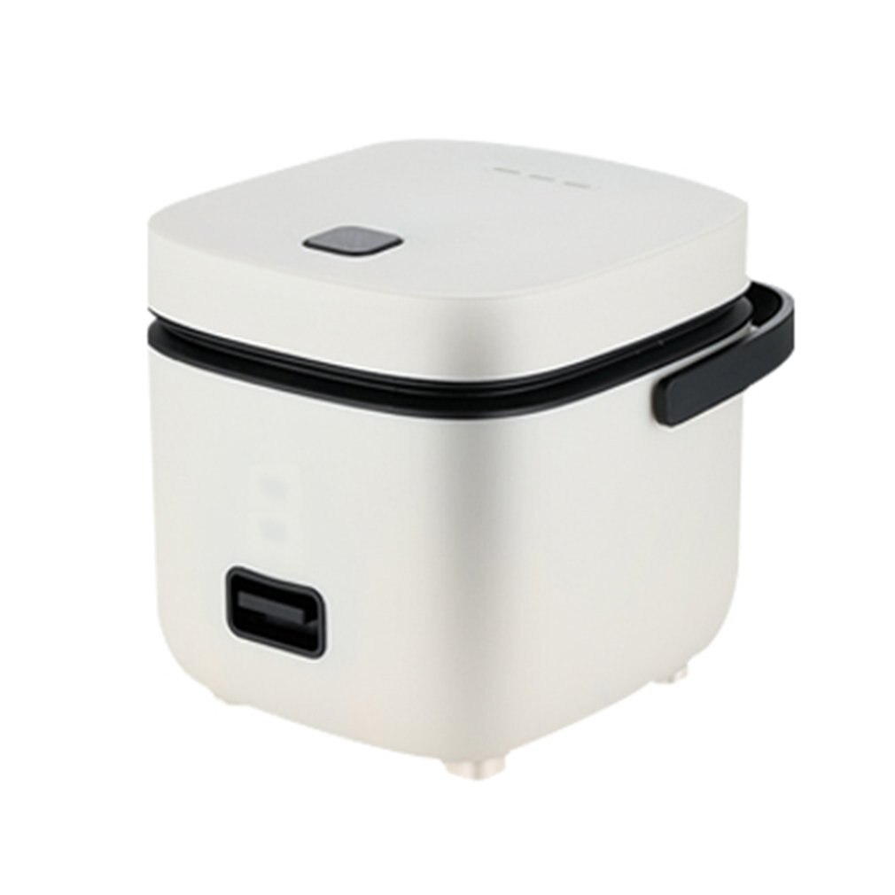 Mini Electric Rice Cooker Home Kitchen Appliances 2-layer Heating Food Steamer Multifunction Meal Cooking Pot: White