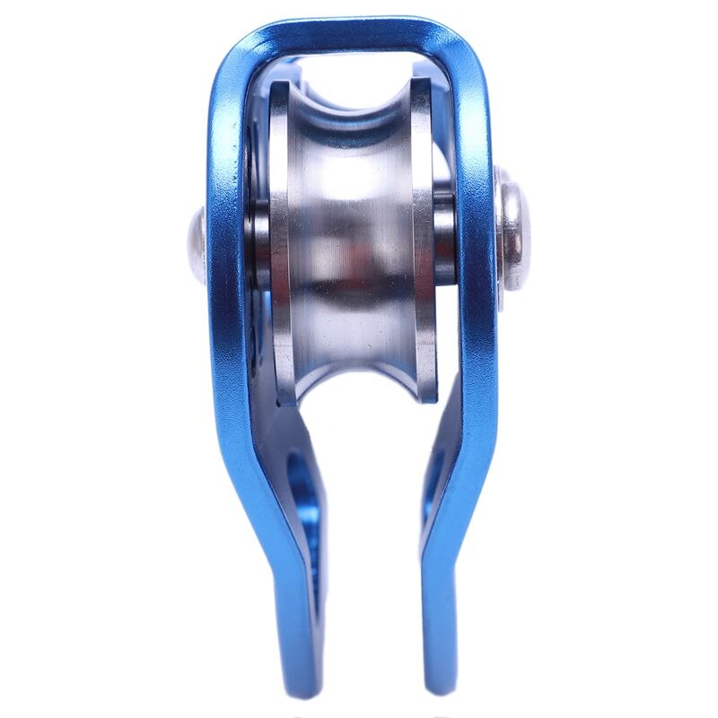 Heart-Shape Climbing Double Pulley Steel Cable Rope 1m Climbing Device High Speed Zipline Trolley 24KN