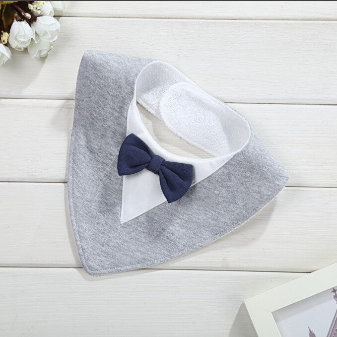 Babero de algodón impermeable con estampado a rayas para bebé, ropa infantil, Bandana con lazo, 0-3 años: 20