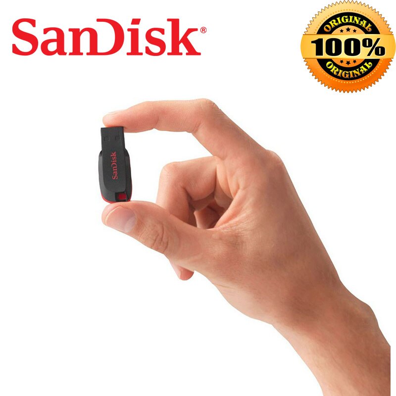 SanDisk Cruzer Blade USB 2.0 Flash Drive 128GB 64GB 32GB 16G Pendrive Original Sandisk Memory Stick SDCZ50 Flash Disk USB2.0