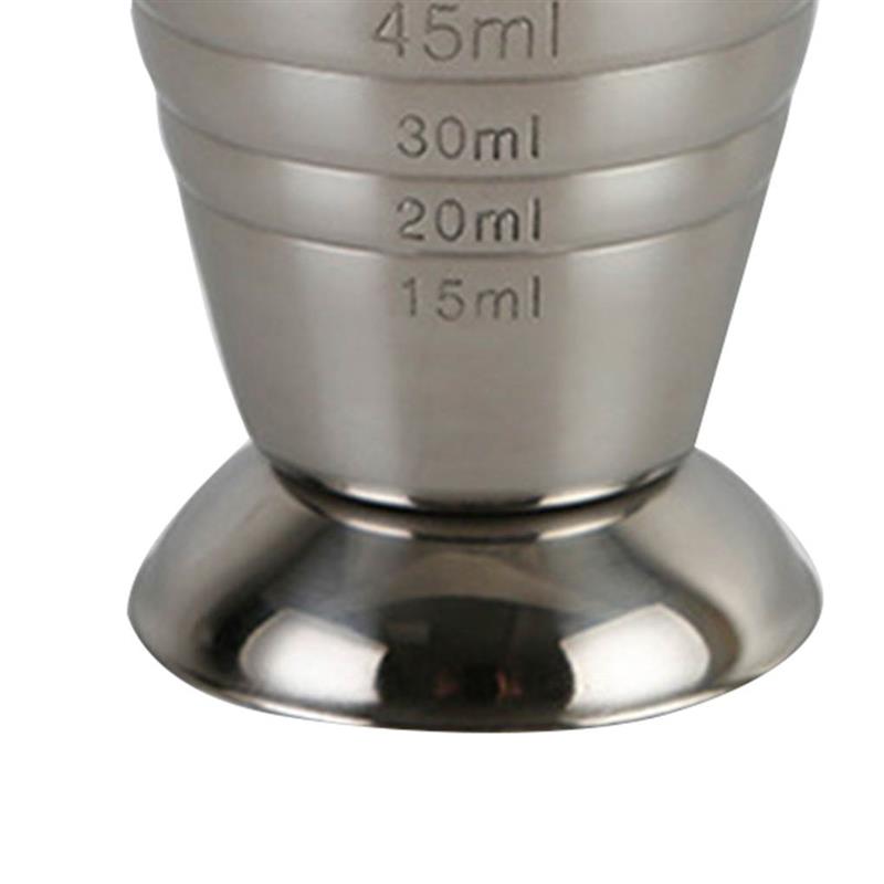 1Pieces Measuring Shot Cup Ounce Jigger Bar Cocktail Drink Mixer Liquor Measuring Cup Measurer Milk Coffee Mug Stainless Steel