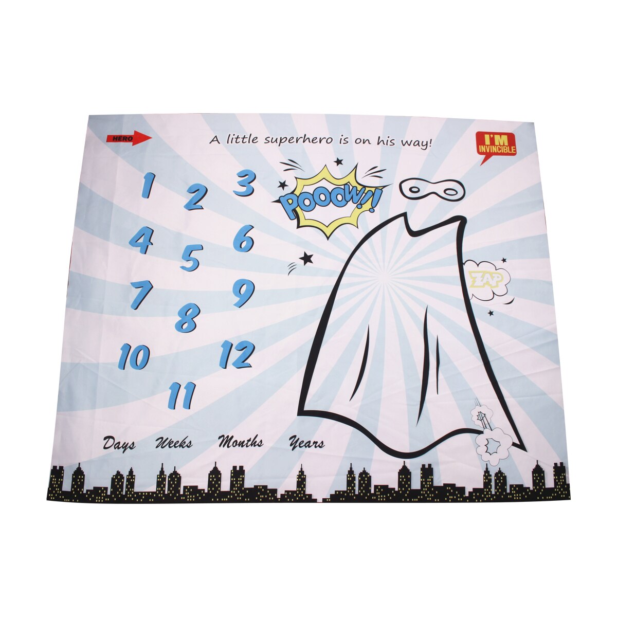 Couverture de photographie pour bébés, accessoire d'arrière-plan, tissu de croissance mensuelle 0-12M, nouveauté: F