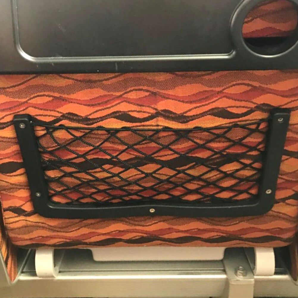 3pcs 38x16cm Car Bus Net Pocket Seat Back Organizer Mobile Phone Debris Storage Bag Universal Auto Accessories Stowing Tidying