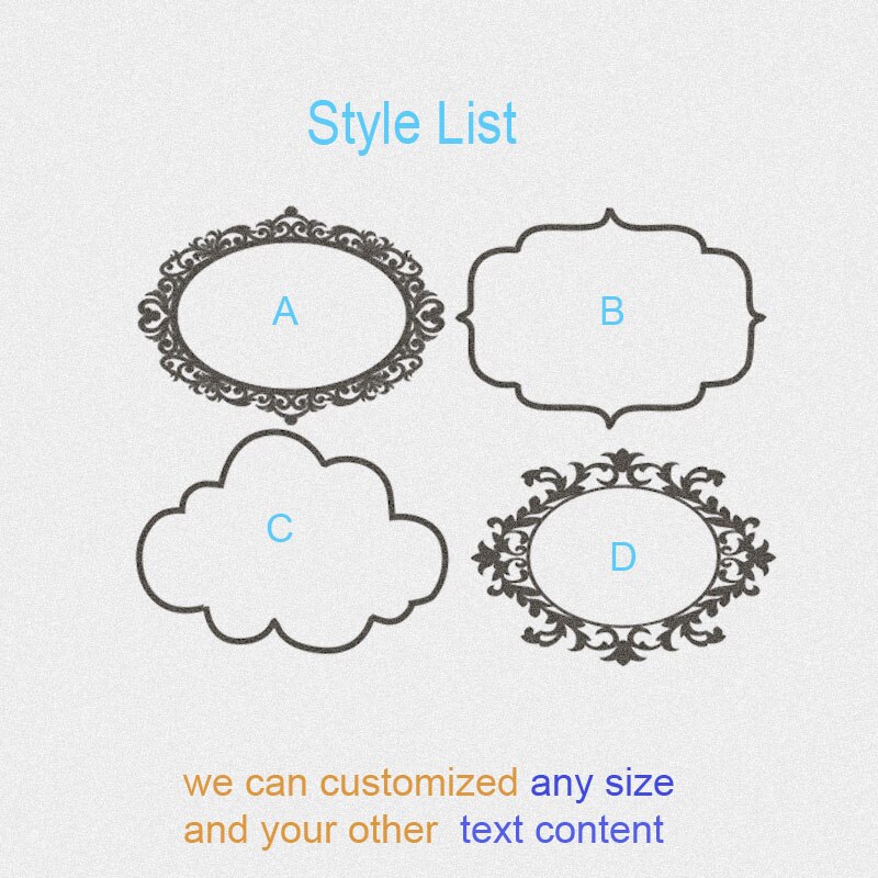 Home Family Hotel Washing Room Acrylic Mirror Door Signs Bathroom Sticker Label Party favor